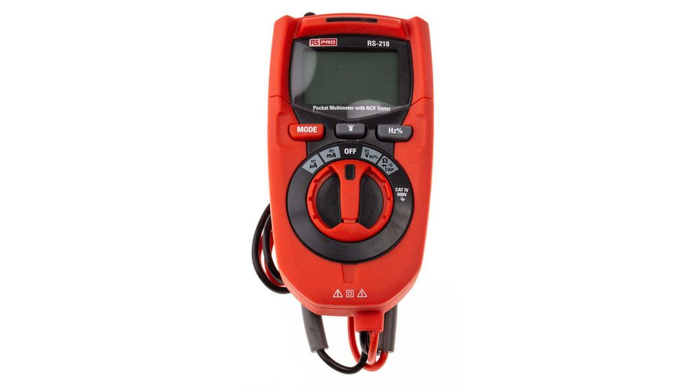 Digital multimeter med sann RMS True-RMS 600V 200mA 10kHz 40MOhm 100uF